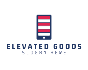 Patriotic Mobile Phone logo design