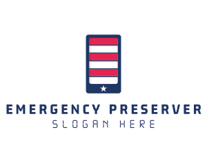 Patriotic Mobile Phone logo design