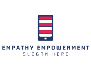 Patriotic Mobile Phone logo design