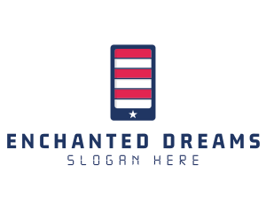 Patriotic Mobile Phone logo design