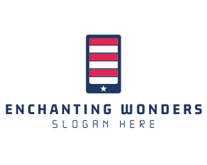 Patriotic Mobile Phone logo design