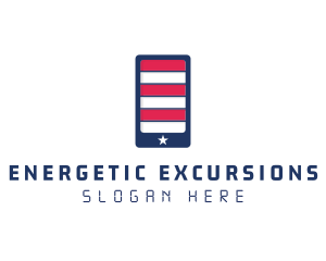 Patriotic Mobile Phone logo design