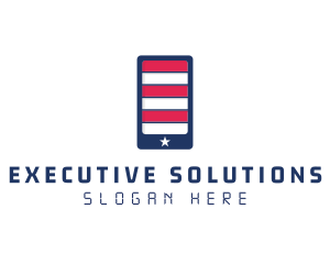 Patriotic Mobile Phone logo design