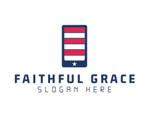 Patriotic Mobile Phone logo design