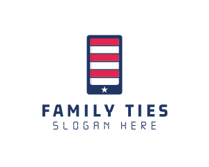 Patriotic Mobile Phone logo design