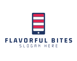 Patriotic Mobile Phone logo design