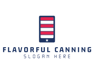 Patriotic Mobile Phone logo design