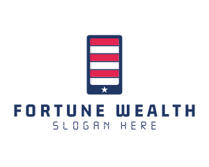 Patriotic Mobile Phone logo design