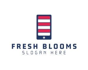 Patriotic Mobile Phone logo design