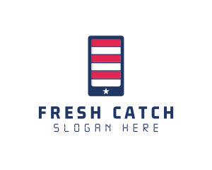 Patriotic Mobile Phone logo design