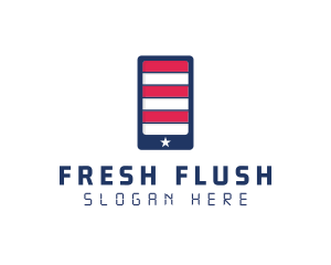 Patriotic Mobile Phone logo design