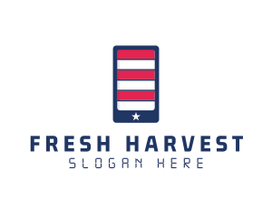 Patriotic Mobile Phone logo design