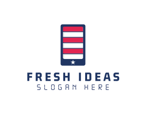 Patriotic Mobile Phone logo design