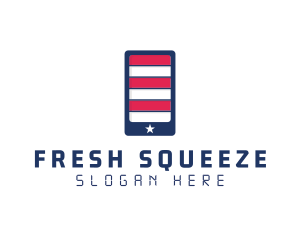 Patriotic Mobile Phone logo design