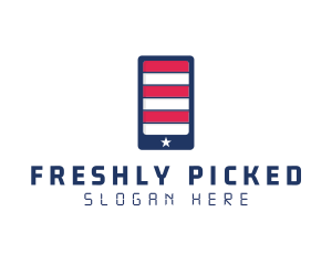 Patriotic Mobile Phone logo design