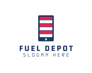 Patriotic Mobile Phone logo design