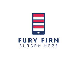 Patriotic Mobile Phone logo design