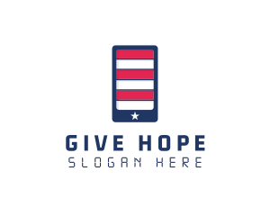 Patriotic Mobile Phone logo design