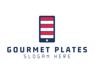 Patriotic Mobile Phone logo design