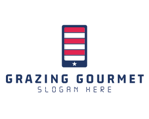 Patriotic Mobile Phone logo design