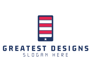 Patriotic Mobile Phone logo design