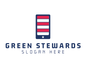 Patriotic Mobile Phone logo design