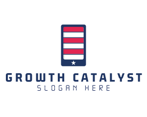 Patriotic Mobile Phone logo design