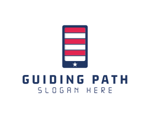 Patriotic Mobile Phone logo design