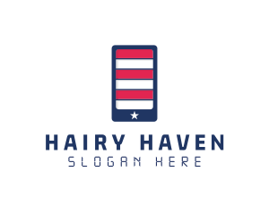 Patriotic Mobile Phone logo design