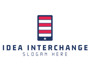 Patriotic Mobile Phone logo design