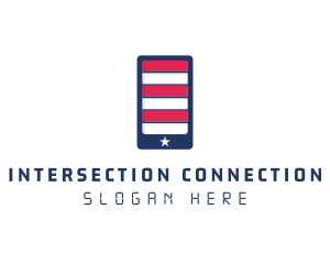 Patriotic Mobile Phone logo design