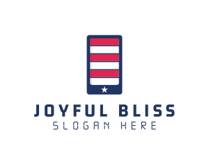 Patriotic Mobile Phone logo design