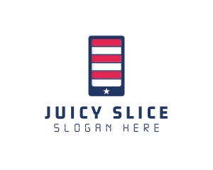 Patriotic Mobile Phone logo design