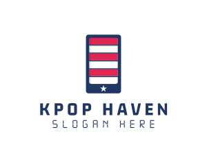 Patriotic Mobile Phone logo design