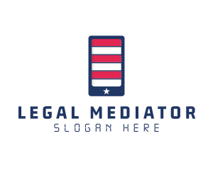 Patriotic Mobile Phone logo design