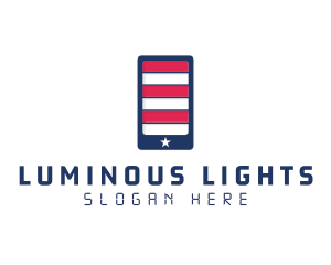 Patriotic Mobile Phone logo design