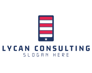 Patriotic Mobile Phone logo design