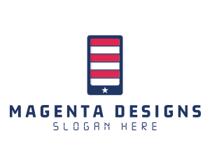 Patriotic Mobile Phone logo design