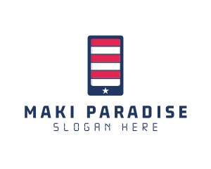 Patriotic Mobile Phone logo design