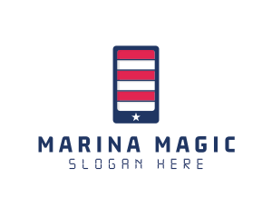 Patriotic Mobile Phone logo design