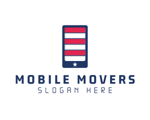 Patriotic Mobile Phone logo design