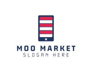 Patriotic Mobile Phone logo design