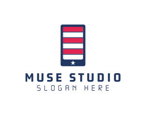 Patriotic Mobile Phone logo design