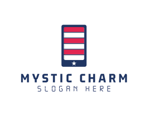 Patriotic Mobile Phone logo design