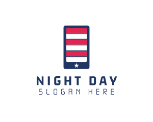 Patriotic Mobile Phone logo design