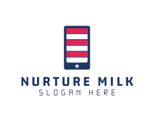 Patriotic Mobile Phone logo design