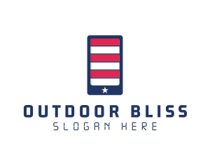 Patriotic Mobile Phone logo design