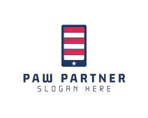 Patriotic Mobile Phone logo design