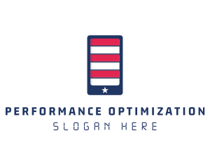 Patriotic Mobile Phone logo design