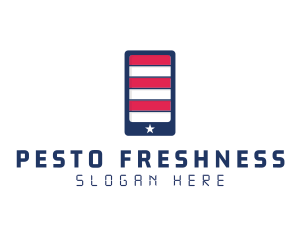 Patriotic Mobile Phone logo design